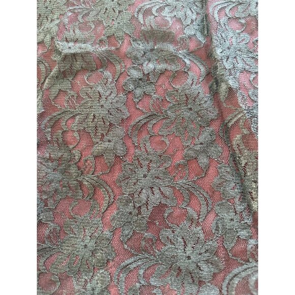 VTG Vintage Studio Small Red and Black Lace Overlay Pull on Mini Skirt Goth Vamp - Picture 5 of 5